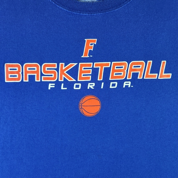 Florida Gators Basketball Champion Shirt XXL Blue NCAA Collegiate Sportswear Tee - Picture 2 of 7